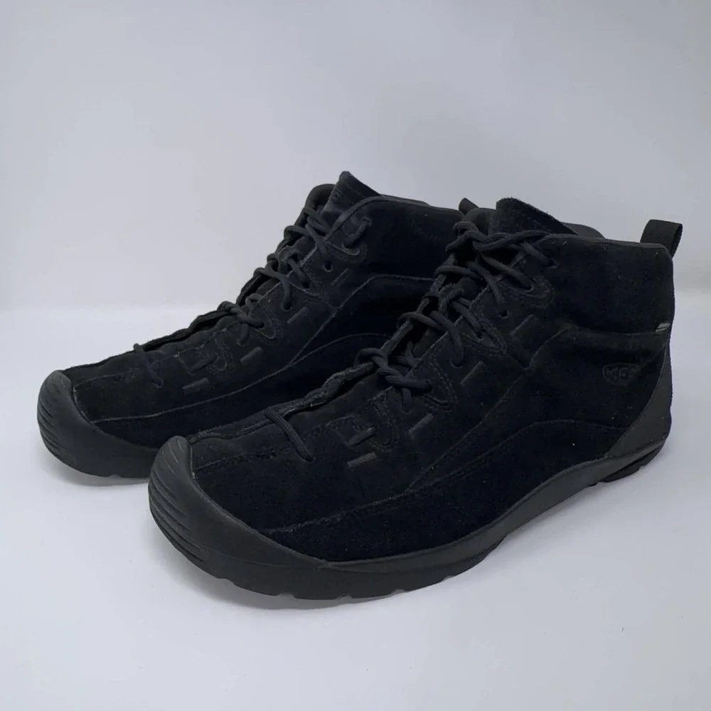 KEEN‎ Jasper Mid Top Sneaker Mens Size 12 Black Suede Hike Outdoor Casual Shoe